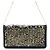 Salvatore Ferragamo Borsa a spalla Ferragamo Thalia in raso nero con paillettes e Gancini - vista 2