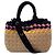 Bolsa Satchel Prada em ráfia bege
