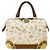 Bolsa Boston Loewe em lona bege e castanha