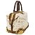 Bolsa Boston Loewe em lona bege e castanha - vista 4
