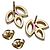 Boucles d'oreilles puces Harry Winston en or jaune 18K - vue 5