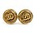 Boucles d'oreilles clips Chanel en métal doré
