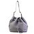 Gancini Borsa a tracolla in pelle grigia Salvatore Ferragamo