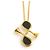 Hermès Collana in pelle nera e oro Hermes