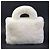Bolsa de mão Chanel em couro e pele Off-White - vista 3