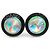 Boucles d'oreilles clips Chanel noires et argentées