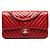 Bolso de hombro Chanel Coco Mark Matelassé Chevron Double Flap