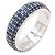 Anillo Loewe Pave Thin de plata y cristal azul - vista 2
