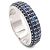 Anillo Loewe Pave Thin de plata y cristal azul - vista 3