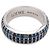 Anillo Loewe Pave Thin de plata y cristal azul - vista 5
