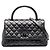 Coco Handle Borsa Chanel Matelassé 29 in Gray Gunmetal