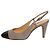 Chanel Taupe leather slingback heels - size EU 38