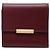 Cartera tri-fold de cuero Bordeaux Bottega Veneta