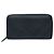 Burberry Navy Shadow Check Round Zip Long Wallet