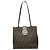 Fendi Zucca Tote Bag Schultertasche aus braunem Canvas und Leder