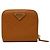 Carteira bi-fold Prada em couro Brown Camel