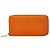 Hermès Hermes Azap Silk Long Wallet in Orange and Silver Leather
