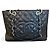 Borsa Shopping Chanel in pelle martellata nera