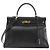 Hermès Hermes Kelly Black Box Calf with Gold Hardware 35