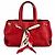 Borsa Tote in pelle rossa con monogramma Carolina Herrera
