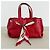 Borsa Tote in pelle rossa con monogramma Carolina Herrera - vista 4