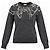 Dries Van Noten Grauer Kaschmirpullover mit Perlen