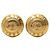 Chanel Vintage Coco Mark 1989 vergoldete Clip-Ohrringe