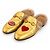 Mules Gucci Princetown pelle oro Heart & Lips
