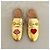 Mules Gucci Princetown pelle oro Heart & Lips - vista 3
