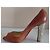 Christian Louboutin CL Peep-toe Pumps camel Leder gravierter silberner Absatz - Ansicht 8