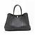 Hermès mala Tote Garden Party 30 em couro Preta - vista 2