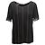 Chanel Kurzarm-Top Schwarz Größe US L