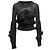 Chanel Pullover aus Woll-Kaschmir-Mischung in Schwarz mit 3D-Kamelie Größe US S