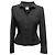 Chaqueta ajustada de lana con ribetes de seda Chanel negra Talla FR 38 - vista 2