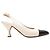 Décolleté slingback a punta Chanel Vintage Bianco & Nero Taglia 37