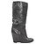 Black Chanel CC Covered Wedge Boots Size 38.5
