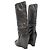 Black Chanel CC Covered Wedge Boots Size 38.5 - view 4