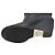 Black Chanel CC Covered Wedge Boots Size 38.5 - view 5