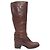 Vintage Brown Prada Knee-High Buckle Boots Size 38.5