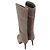 Taupe Marni Knee-High Heeled Platform Boots Size 36 - view 3