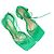 Décolleté con lacci alla caviglia in mesh e pelle Bottega Veneta Verde Taglia 38 - vista 2