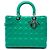 Borsa Lady Dior Satchel Large in pelle di agnello Cannage verde Dior