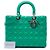 Borsa Lady Dior Satchel Large in pelle di agnello Cannage verde Dior - vista 7