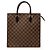 Louis Vuitton Damier Ebene Venice Sac Plat Tote Bag Braun