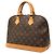 Sac à main Louis Vuitton Monogram Alma PM Marron - vue 2