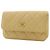 Gelbe Chanel CC gesteppte Lammleder-Clutch mit Kette und Crossbody-Gurt - Ansicht 10