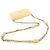 Gelbe Chanel CC gesteppte Lammleder-Clutch mit Kette und Crossbody-Gurt - Ansicht 6