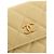 Gelbe Chanel CC gesteppte Lammleder-Clutch mit Kette und Crossbody-Gurt - Ansicht 7