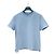 Prada Blue Cotton T-shirt with Triangle Logo