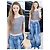 Top Miu Miu a righe a maniche corte in viscosa Multicolor XS - vista 5